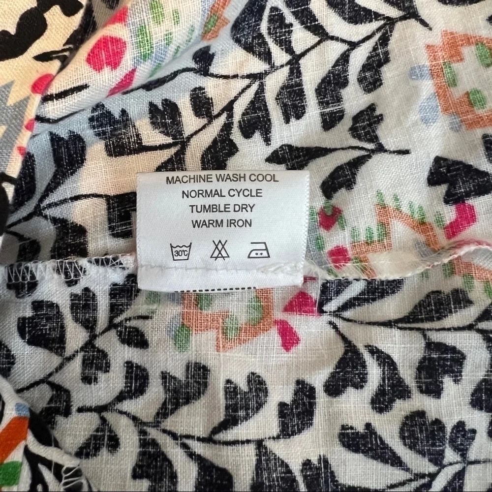 Tory Burch Alexiane Printed Tunic 100% Linen